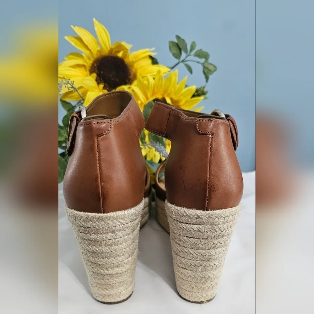 Nine West Women's Espadrille Wedge High Heel Boho Chic Sandals Size 10